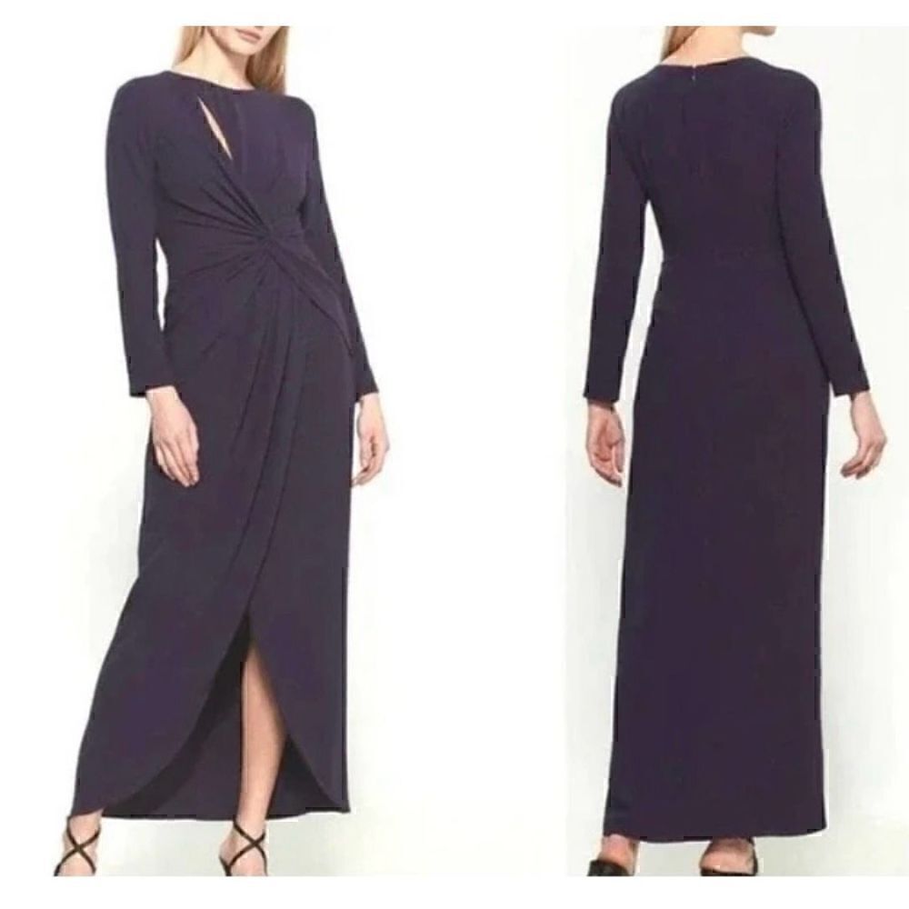 NWOT Dress The Population Naomi Long Sleeve Twist Gown
